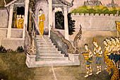 Chiang Mai - Wat Phra That Doi Suthep. The walls of the gallery are covered with Buddha statues and mural paintings of Jataka and tales of the previous lives of the Buddha.